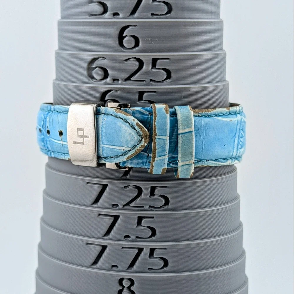 Lucien Piccard 27077BU Swiss Watch Sapphire Textured Guilloche Dial Blue Crystal